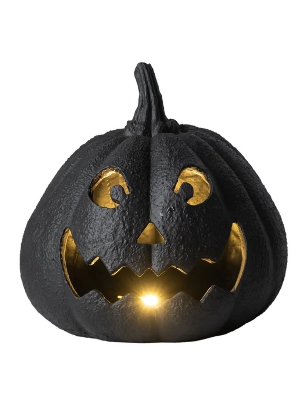 My Texas House Halloween Jack-o'-Lantern Tabletop Decoration, Black, 9"